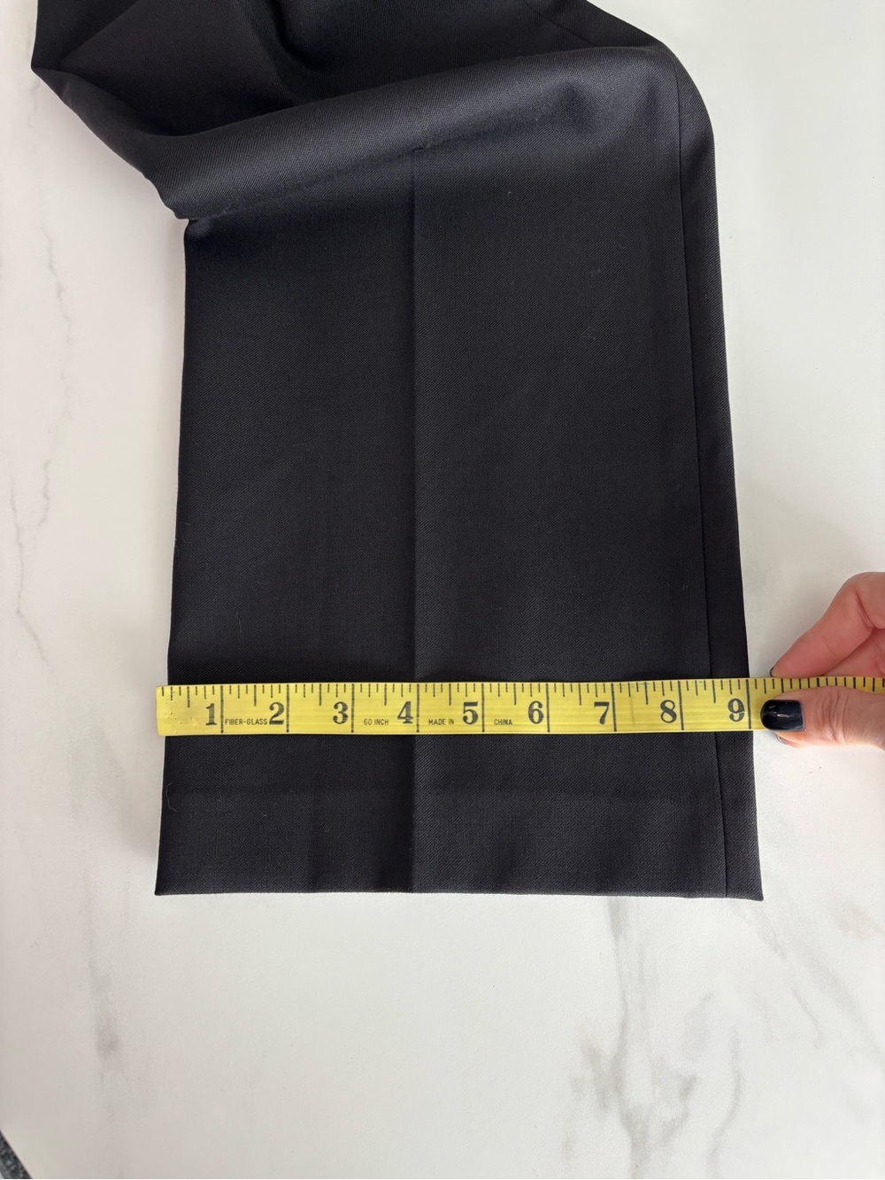 Loveshackfancy Severine Wool Classic Black Straight-Leg Dress Pants Sz US 4 - Picture 11 of 13